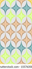 Abstract Retro Geometric seamless pattern. Vector Illustration