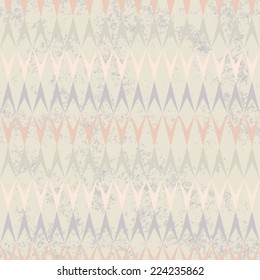 Abstract Retro Geometric seamless pattern with triangles. Vector Illustration