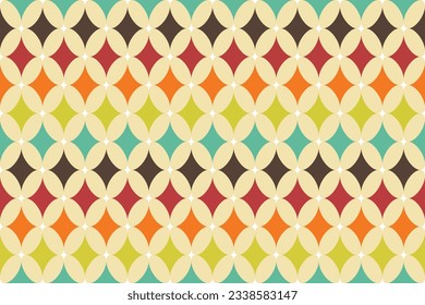 Abstract Retro Geometric seamless pattern with triangles. Vector Illustration. eps 10