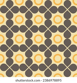 Abstract retro geometric seamless pattern. Geometric mid century modern style seamless pattern. Vector background print.