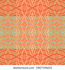 Abstract Retro Geometric seamless pattern with triangles. Vector Illustration Handmade. Ethnic and tribal motifs.