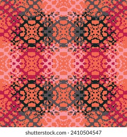 Abstract Retro Geometric seamless pattern with triangles. Vector Illustration Handmade. Print for textiles. Grunge texture. Vector illustration.