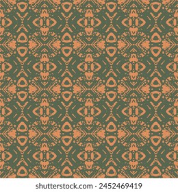Abstract Retro Geometric seamless pattern with triangles. Vector Illustration Decorative ornament in retro vintage design style. 