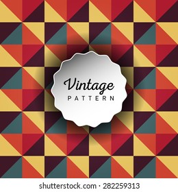 Abstract Retro Geometric seamless pattern. Vector Illustration. Colorful. Bakery, cafe pattern, packaging paper. Textile