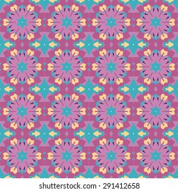 Abstract Retro Geometric seamless pattern with octagon shapes. Vector Illustration