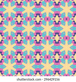 Abstract Retro Geometric seamless pattern with octagon shapes. Vector Illustration