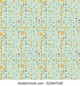 Abstract Retro Geometric seamless pattern. Vector Illustration