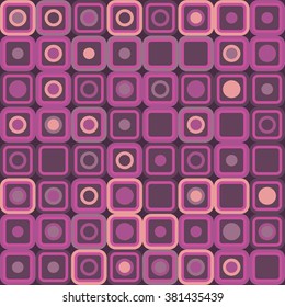 Abstract Retro Geometric seamless pattern. Vector Illustration