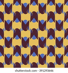 Abstract Retro Geometric seamless pattern. Vector Illustration