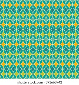 Abstract Retro Geometric seamless pattern with triangles. Vector Illustration