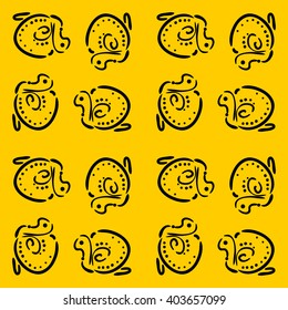 Abstract Retro Geometric seamless pattern with triangles. Vector Illustration