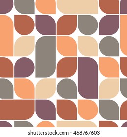 Abstract retro geometric seamless pattern. Vector Illustration.