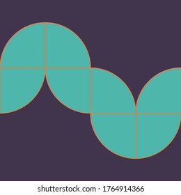 An abstract retro geometric shape background image.