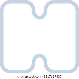 Abstract Retro Geometric Shape Element