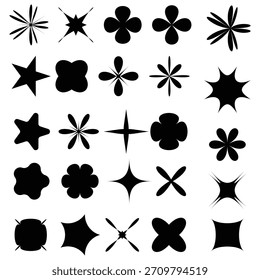 Formas geométricas retro Abstractas y Elementos de rejillas, Ilustración vectorial.
