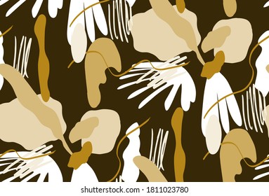 Abstract Retro Geometric Shapes Repeat Vector Pattern Isolated Background 