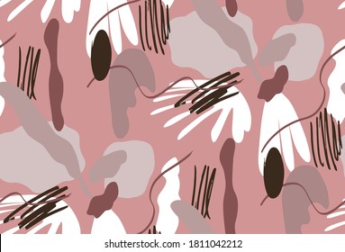 Abstract Retro Geometric Shapes Repeat Vector Pattern Isolated Background 