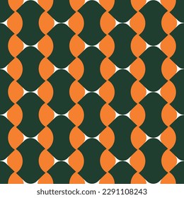 Abstract Retro Geometric Vertical Knots Seamless Pattern Trendy Fashion Colors Perfect for Allover Fabric Print or Wrapping Paper Minimal Basic Chic Design Dark Green Orange Tones