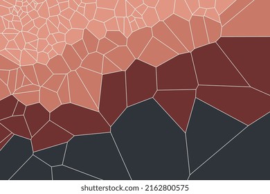 Abstract retro geometric Voronoi diagram background. Flat gradient broke mosaic pattern illustration