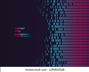 Abstract retro glow equalizer bar dark theme background wallpaper with copy space template vector eps10