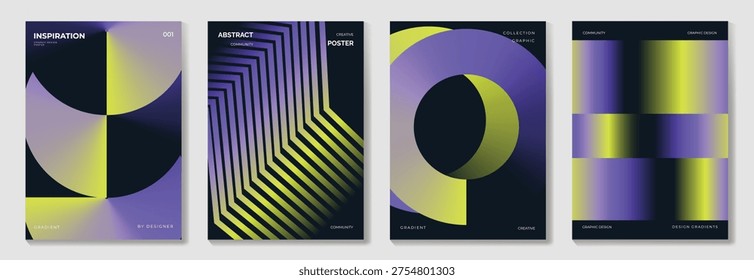 Conjunto Vector cartel degradado
