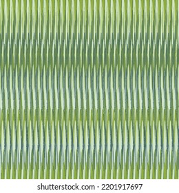 abstract retro green stripe background. vertical ikat lines and strips 