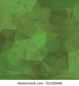 Abstract retro green triangles vector background.