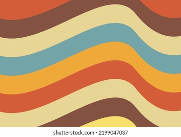 Abstract retro groovy design, Minimalistic old fashioned art design