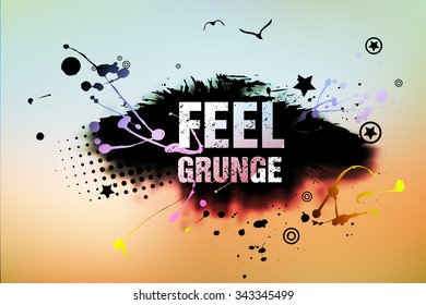 Abstract retro grunge background