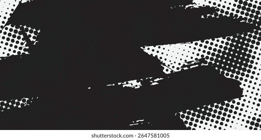 Abstract retro grunge seamless pattern. Urban art texture with paint splashes, chaotic shapes, lines, dots, patches. Sports graffiti style vector background modern