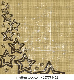 Abstract retro grunge star background - vector illustration