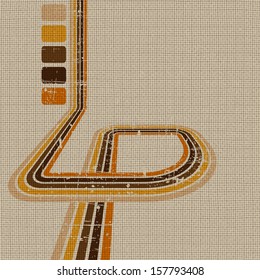 Abstract retro grunge strip background - vector illustration