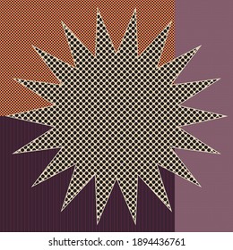 Una imagen de fondo de forma de media rotura retro abstracta.