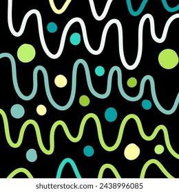 abstract retro hand drawn pattern design background