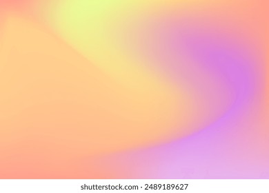 Abstract retro holographic pink, yellow, violet colors blurred background, with smooth glowing texture. Bright gradient wallpaper with copy space. Aesthetic shades backdrop for product display, web