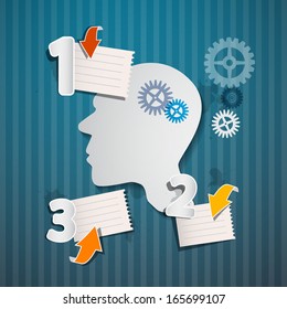 Abstract Retro Infographic Layout 