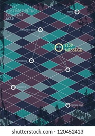 Abstract retro isometris background with