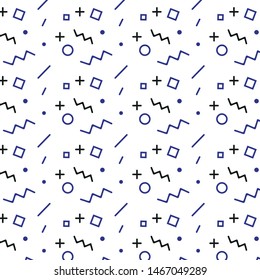 Abstract Retro Line Background. Black and blue. Vector stock illustration