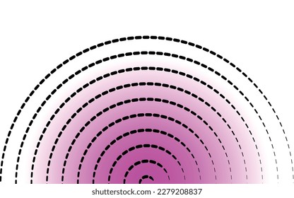 Abstract retro line rat element isolated on a pink and white background, vector art illustration