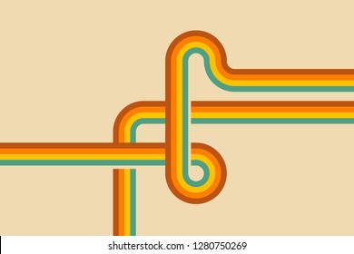 Abstract retro lines old paper background vector illustration