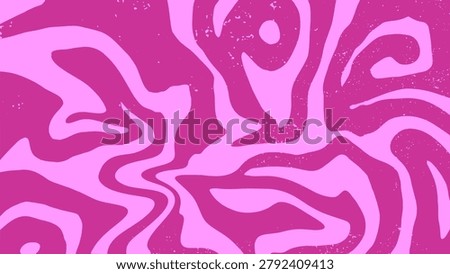 Abstract retro liquid background displaying pink magenta psychedelic wavy marble backdrop for vintage festival banner poster cover clothing textile print design element isolated clip art.