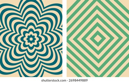  Abstract Retro Optical Illusion Texture. Halloween background Graphic Design.