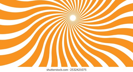  Abstract retro orange sunrise stripe sunburst texture