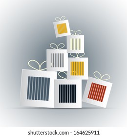 Abstract Retro Paper Gift, Present Boxes