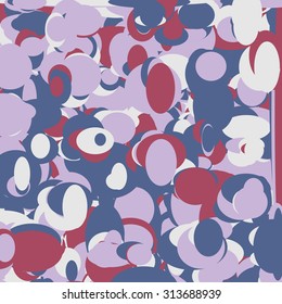 Abstract retro pattern with circles shapes. Colorful vector illustration background for hipster.
white, ruby, purple, blue 