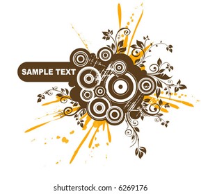 Abstract retro pattern for design. Floral ornament for background. Part 2.