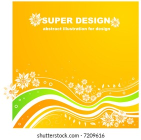 Abstract retro pattern for design. Floral ornament for background.
