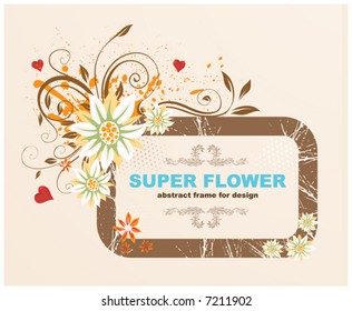 Abstract retro pattern for design. Floral ornament for background.