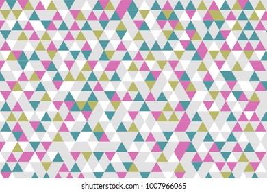Abstract retro pattern of geometric shapes. Colorful gradient mosaic backdrop. Geometric hipster triangular background, vector