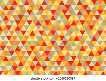 Abstract retro pattern of geometric shapes. Colorful gradient mosaic backdrop. Geometric hipster triangular background, vector
